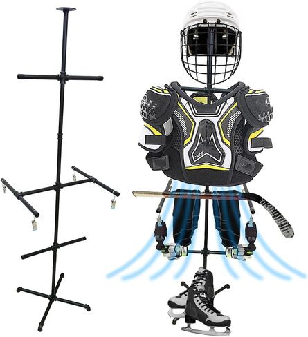 Hockey Equipment Drying Rack,Heavy Duty Metal Sports Hockey Gear Drying Rack,Ice Hockey Drying Rack for Hockey, Football, Lacrosse Gloves, Pads, Helmets in Kuwait