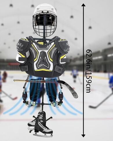Hockey Equipment Drying Rack,Heavy Duty Metal Sports Hockey Gear Drying Rack,Ice Hockey Drying Rack for Hockey, Football, Lacrosse Gloves, Pads, Helmets in Kuwait