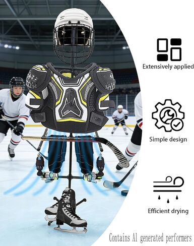 Hockey Equipment Drying Rack,Heavy Duty Metal Sports Hockey Gear Drying Rack,Ice Hockey Drying Rack for Hockey, Football, Lacrosse Gloves, Pads, Helmets in Kuwait