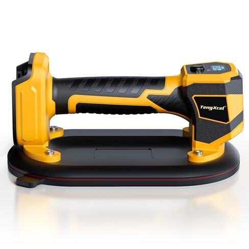 500LB Cordless Suction Lifter for Dewalt 20v Battery, Auto Pressure Control | Digital Display, Brushless Motor, Professional Material Handling Tool for Glass, Tile, Stone, Metal and Wood in Kuwait
