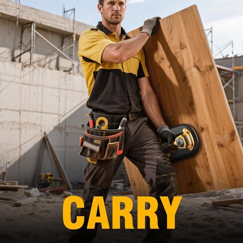 500LB Cordless Suction Lifter for Dewalt 20v Battery, Auto Pressure Control | Digital Display, Brushless Motor, Professional Material Handling Tool for Glass, Tile, Stone, Metal and Wood in Kuwait