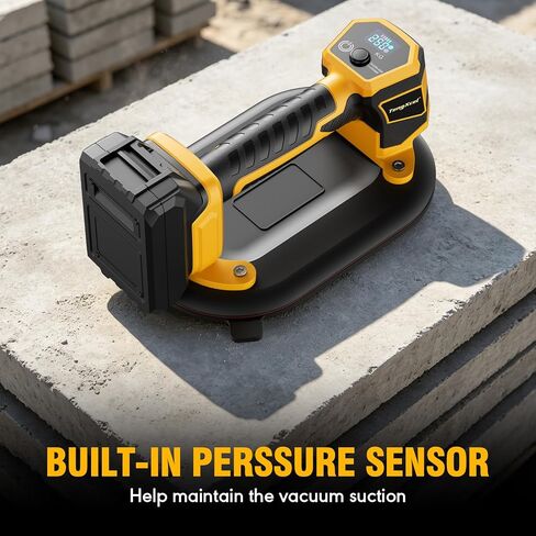 500LB Cordless Suction Lifter for Dewalt 20v Battery, Auto Pressure Control | Digital Display, Brushless Motor, Professional Material Handling Tool for Glass, Tile, Stone, Metal and Wood in Kuwait