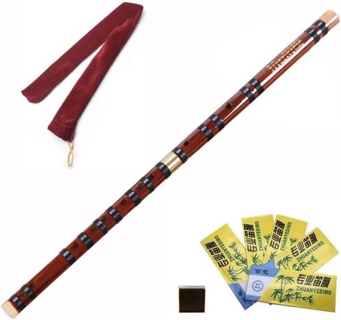 LANDTOM Flute Dizi Pluggable Handmade Traditional Chinese Instrument with Bamboo Membrane (C Key) in Kuwait