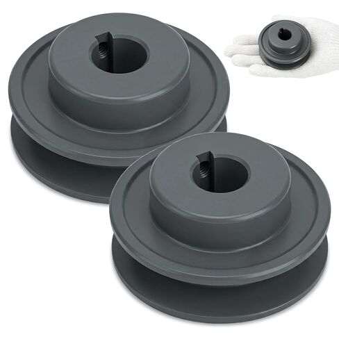 Goaste 2 Pack Single Groove Web Sheaves, 2-1/2" OD 5/8" Bore V-Belt Sheave, A Belt Section Cast Iron Sheave for 4L & A V-Belt, AK25-5/8 in Kuwait