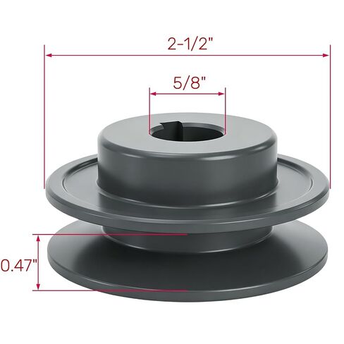 Goaste 2 Pack Single Groove Web Sheaves, 2-1/2" OD 5/8" Bore V-Belt Sheave, A Belt Section Cast Iron Sheave for 4L & A V-Belt, AK25-5/8 in Kuwait