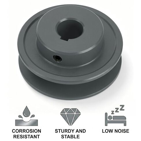 Goaste 2 Pack Single Groove Web Sheaves, 2-1/2" OD 5/8" Bore V-Belt Sheave, A Belt Section Cast Iron Sheave for 4L & A V-Belt, AK25-5/8 in Kuwait