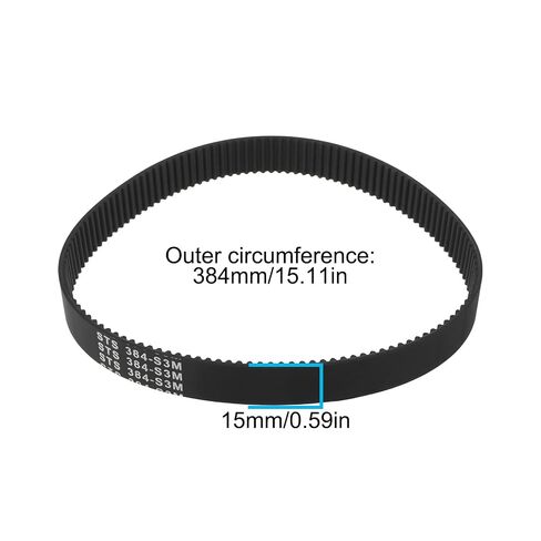 2 Pcs Compressor Drive Toothed Belt 150S3M384 384x15mm 150 Teeth Fit for Most Compressors in Kuwait