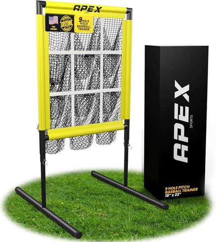 Apex Sports 9 Hole Pitching Target with Adjustable Strike Zone (18" x 23") – Baseball Pitching Accuracy Trainer for Youth, Teens & Adults in Kuwait