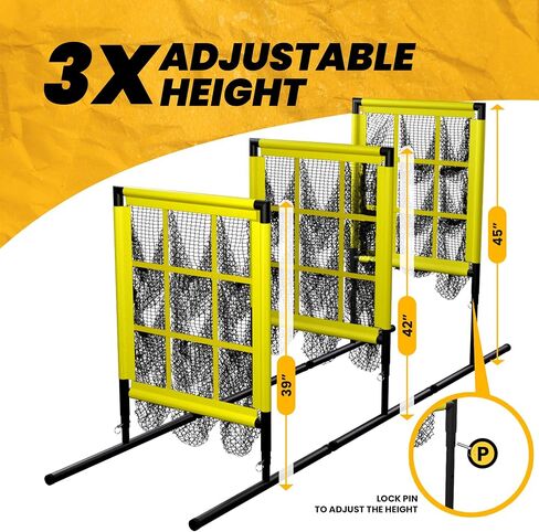 Apex Sports 9 Hole Pitching Target with Adjustable Strike Zone (18" x 23") – Baseball Pitching Accuracy Trainer for Youth, Teens & Adults in Kuwait