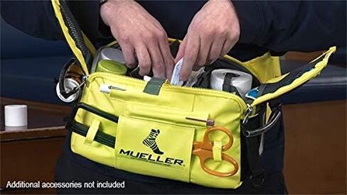حقيبة MUELLER Sports Medicine Medi Kit ATSS فقط للرجال والنساء، مجموعة تدريب رياضي، حقيبة مستلزمات طبية للفرق الرياضية، حقيبة طبية على الكتف، مقاومة للماء، أصفر عالي الجودة، مقاس واحد in Kuwait