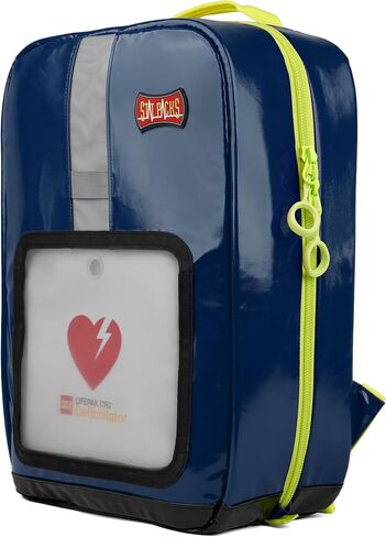 STATPACKS G3+ Joule AED Backpack – AED Carry Bag with Clear Window, Foam-Lined Protection, Ergonomic Design for EMS, First Responders, ACLS/BLS Compatible (Red) in Kuwait