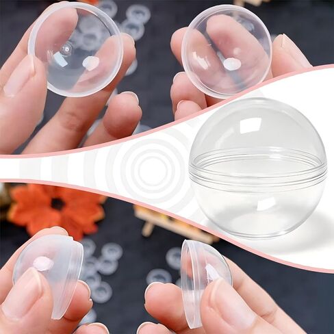 Capsule Vending Machine Bulk - 30 Pack of 1.1 Inch (28mm) Clear Empty Plastic Gumball Capsules for Prize, Party Favor, DIY Craft, Pinata & Easter Basket Stuffers in Saudi Arabia