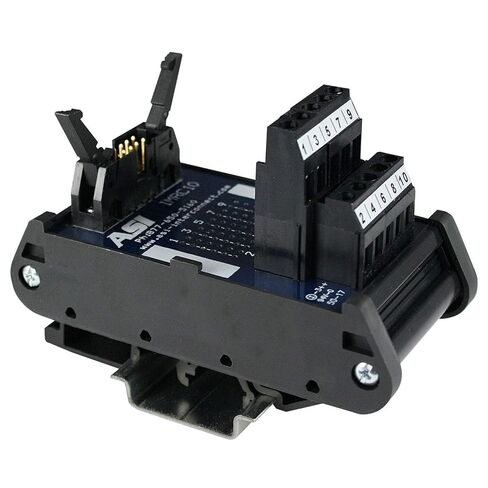 ASI 10000 26 إلى 12 AWG IMRC10 DIN وحدة واجهة تثبيت السكك الحديدية، كابل شريطي مسطح لنقل الأسلاك، كابل شريطي 10 مواضع إلى الكتل الطرفية، طول 1.8 بوصة in Kuwait
