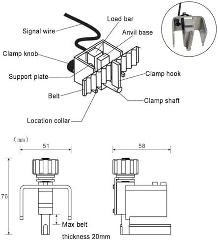 Digital Belt Tension Tester with Precision Measuring Head, 0-750N Range, 4 Unit Conversion for Accurate Automotive Belt Measurement in Saudi Arabia