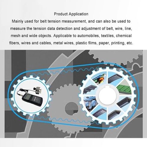 Digital Belt Tension Tester with Precision Measuring Head, 0-750N Range, 4 Unit Conversion for Accurate Automotive Belt Measurement in Saudi Arabia