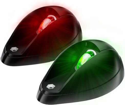 Boat Navigation Lights Red and Green, Pontoon Navigation Lights for Boats LED, IP67 Waterproof 3 NM Boat Bow Light for Marine and Center Console Boats in Kuwait