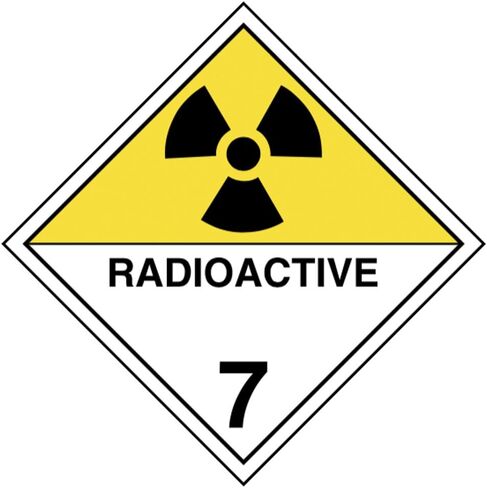 INCOM Manufacturing: TT700PS T.D.G. Dangerous Goods Placards, Radioactive Materials Class 7, Adhesive Vynmark, 28 cm x 28 cm in Kuwait