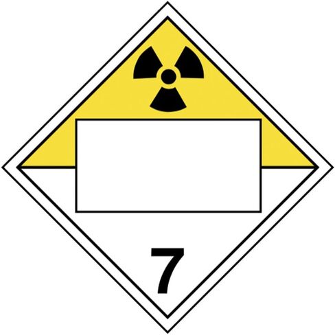 INCOM Manufacturing: TT700PSPIN UN Placards for Dangerous Goods, Radioactive Materials, Adhesive Vynmark, 28 cm x 28 cm in Kuwait