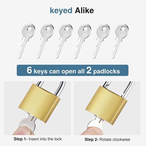Puroma 2 Pack Keyed Padlocks 32mm Small Lock with Keys, 0.86 Inch Locker Lock for Backpack, Luggage, School Gym Locker, Jewelry Box, Diary Book, Laptop Bags in Kuwait