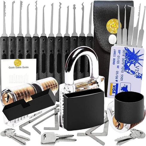 Picking Keyed Alike Solid Brass Padlock Set Kit, Heavy Duty Anti-Pry Rustproof Waterproof Security Locks with Pick Same Keys, Ideal for Gym Locker, Toolbox, Outdoor Gate and Hasp StorageA03 in Kuwait