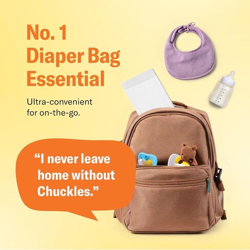 Chuckles® 5-Layer Disposable Changing Pads for Baby - 17x24 50ct Disposable Diaper Changing Pads, Changing Pad Liner, Baby Pee Pads, Diaper Pads, Hypoallergenic Changing Pads for Travel - Curera Brand in Kuwait
