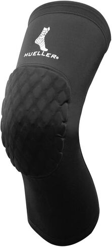 MUELLER Sports Medicine Diamond Pad Extended Knee Pads, Knee Support for Men and Women, Ideal for Preventing Knee Pain, Black, 1 Pair, Large in Kuwait