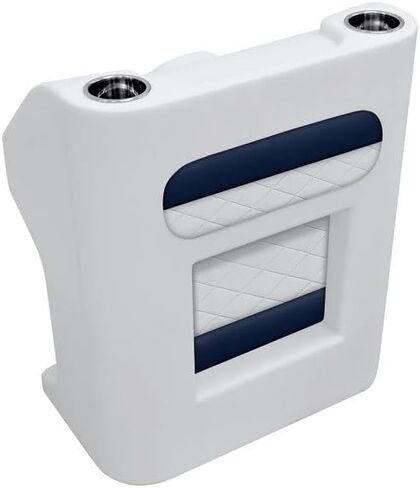 وحدة التحكم في توجيه القارب العائم DLX1168 من Wise Deluxe - فينيل من الدرجة البحرية، حاملات أكواب مدمجة، لوحة قابلة للإزالة للوصول إلى الأسلاك، هيكل مصبوب روتو (أبيض برايت/أزرق بحري) in Kuwait
