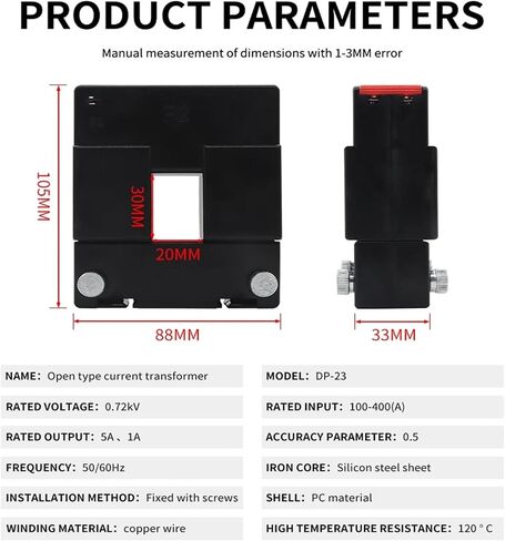 AC Sensor clamp Type Current Transformer for Instrument DP-23 Split CT Window Size 20 * 32mm 100A 200A 300A 400A(150A) in Saudi Arabia