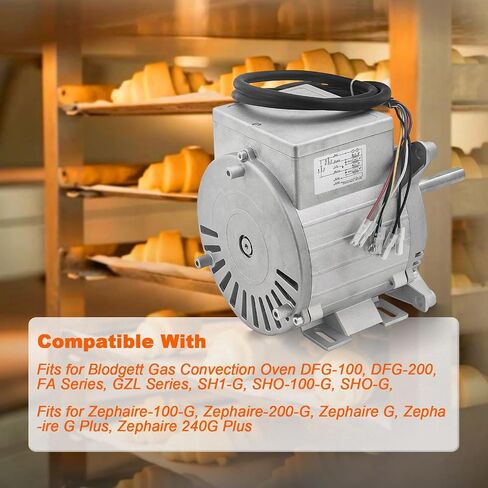 32291 1/2HP Convection Oven Blower Motor Fits for Blodgett DFG-100 DFG-200 SHO-100-G GZL Series Fits for Zephaire-100-G 200-G G Plus115V 1710/1120 RPM Single Phase Oven Motor BL32291 BL15396 in Kuwait