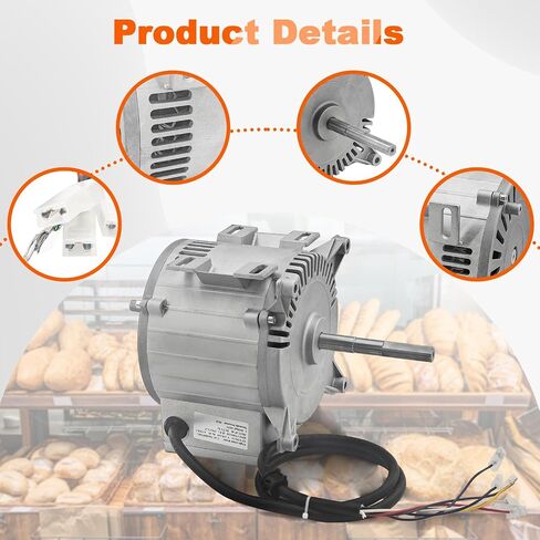 32291 1/2HP Convection Oven Blower Motor Fits for Blodgett DFG-100 DFG-200 SHO-100-G GZL Series Fits for Zephaire-100-G 200-G G Plus115V 1710/1120 RPM Single Phase Oven Motor BL32291 BL15396 in Kuwait