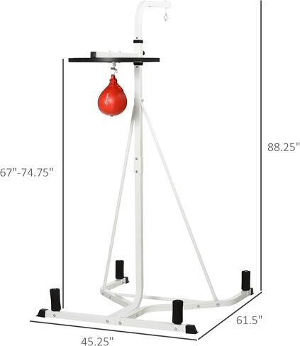 GOWE 2 in 1 Punching Bag Stand, Adjustable Height Heavy Bag Stand with Weighted Base and Speed Bag, Freestanding for Home Gym in Kuwait