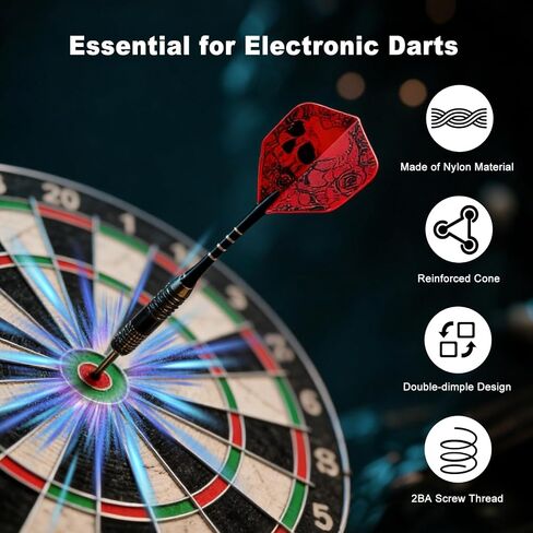 500 Pack 2BA Thread Soft Dart Tips, Plastic Dart Points Replacement, Premium Dart Accessories in Kuwait