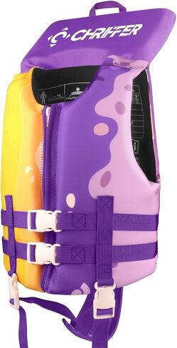 Chriffer Toddler Swim Vest Jacket for Boys Girls 20-70 Pounds/2-10 Years, Kids Swim Vest with Adjustable Safety Strap for Pool Beach for Learning Swimming in Kuwait