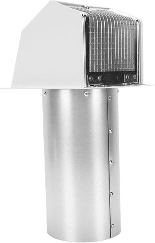 Pomya 4 Inch Dryer Vent Cover Outside | Carbon Steel Exterior Hood With Screen And Gravity Damper For Duct in Kuwait