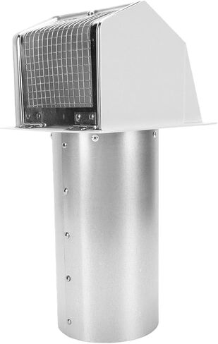 Pomya 4 Inch Dryer Vent Cover Outside | Carbon Steel Exterior Hood With Screen And Gravity Damper For Duct in Kuwait