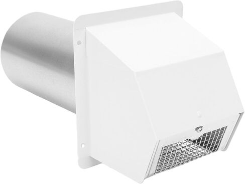 Pomya 4 Inch Dryer Vent Cover Outside | Carbon Steel Exterior Hood With Screen And Gravity Damper For Duct in Kuwait