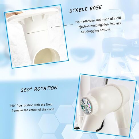 2-Pack Adjustable Flexible Fume Extraction Arm -3-Joint Universal Fume Extractor (90mm 110mm Compatible), Ceiling or Wall Mounted Suction Hood for Lab, Welding & Laser in Kuwait