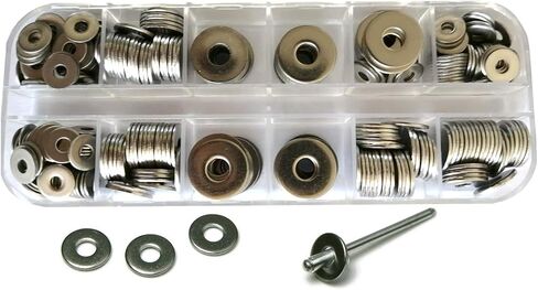 300pcs Rivet Backup Washers Kitstainless Steel Assortment For 1/8 5/32 3/16 R in Kuwait