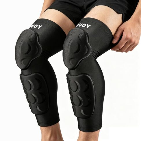 13MM Knee Pads with Shin Guard Pads,Calf Pads Protector, Padded Compression Leg Sleeve for Football, Baseball, Rugby, Basketball Soccer Volleyball for Adult in Kuwait