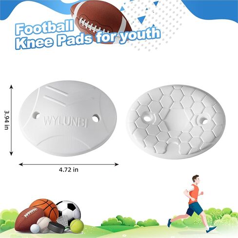 16 Pcs Football Knee Pads for Youth, 4.7'' x 4'', Suitable For Varsity Training, Protect Elbows and Knees in Kuwait