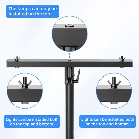 2 Pack DJ Light T-Bar Extension Cross Bar, 17.1 Inch DJ Lighting for Par Can Strobe Light, for Stages, Banquet, Party, Suitable for 35mm Diameter Pole (Stand Not Include) in Kuwait