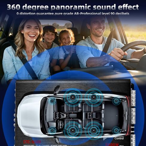 2026 Gorhope Car Amplifier,4-Channel High Power Car Amplifier,4-Channel AB Class Audio Amp,4x170W RMS 2 Ohm & Bridgeable to 2x340W, Low Distortion for Studio-Quality Sound in Your Car in Kuwait