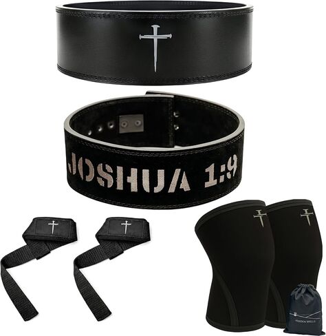 Christian Weightlifting Set - Lever Belts, Knee Sleeves & Straps in Kuwait