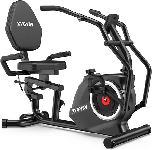 Recumbent Exercise Bike, Recumbent Stationary Bike for Home, Recumbent Bike with 400LB Weight Capacity Whisper-Quiet 16 Levels Magnetic Resistance Heart Rate and Multi-Function LCD Comfortable Seat in Kuwait