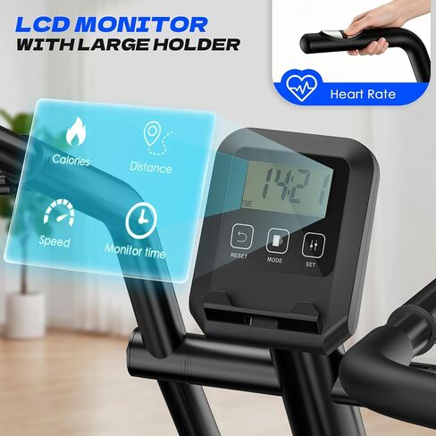 Recumbent Exercise Bike, Recumbent Stationary Bike for Home, Recumbent Bike with 400LB Weight Capacity Whisper-Quiet 16 Levels Magnetic Resistance Heart Rate and Multi-Function LCD Comfortable Seat in Kuwait