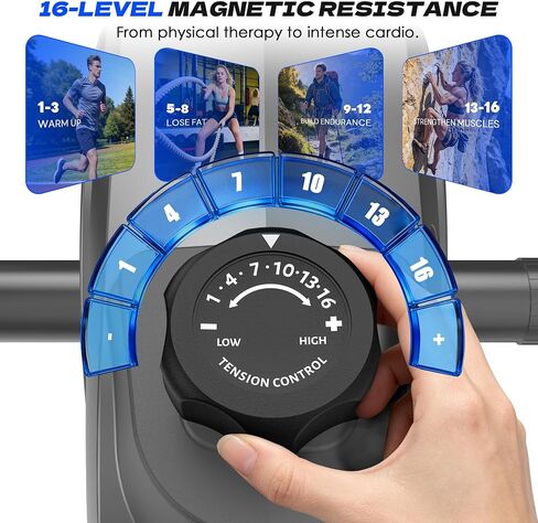 Recumbent Exercise Bike, Recumbent Stationary Bike for Home, Recumbent Bike with 400LB Weight Capacity Whisper-Quiet 16 Levels Magnetic Resistance Heart Rate and Multi-Function LCD Comfortable Seat in Kuwait