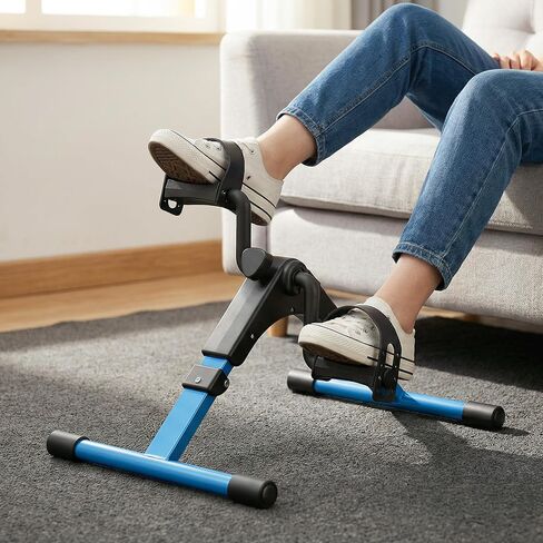 Pedal Exerciser Leg and Arm Exercise Bike with LCD Monitor Foldable (Black/Blue) in Kuwait