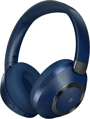 Active Noise Cancelling Headphones, 100H Playtime Headphones Wireless Bluetooth, Bluetooth Headphone with Mic, Over Ear Wireless Headphone with Deep Bass,Fast Charging for Travel (Midnight) in Saudi Arabia