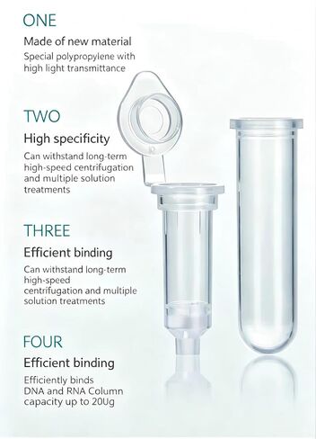 100 PCS Nucleic Acid Purification Column Genomic DNA/RNA Purification Column 2ml Separation Column with Filter (6-Layer-Genome/DNA/RNA Extraction) in Kuwait
