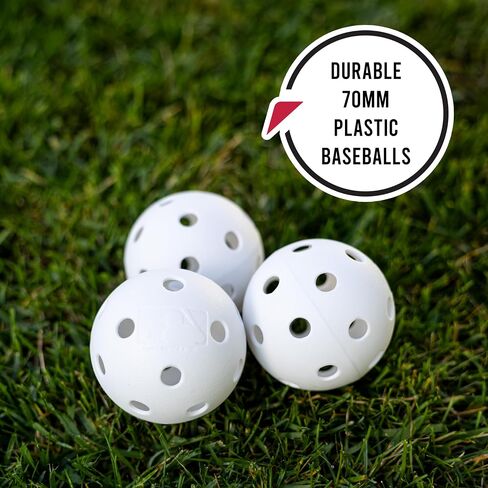 Franklin Sports MLB Baseball Pitch Zone هدف رمي الكرات البلاستيكية - مدرب منطقة الضرب للأطفال لألعاب الفناء الخلفي + التدريب + (3) كرات بلاستيكية - لعبة بيسبول ممتعة للشباب - للأعمار من 6 سنوات فما فوق in Kuwait